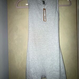 SKIMS Heather Gray Ribbed Top
